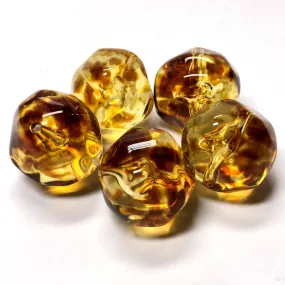 10MM "Amber" Baroque Acrylic Beads (144 pieces)