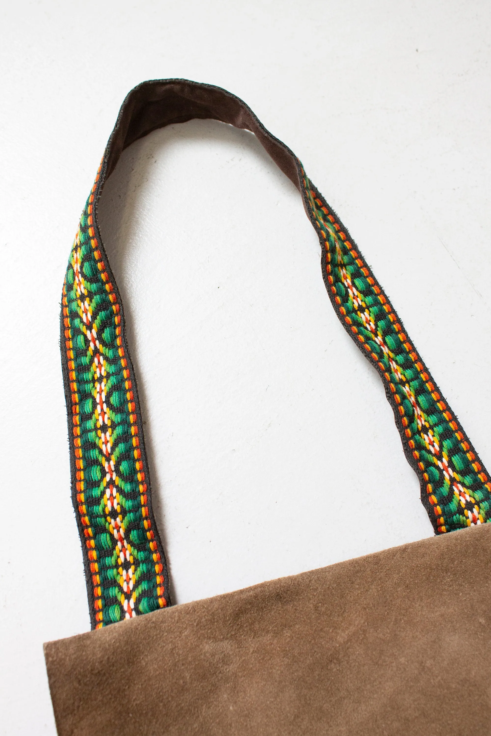 1970s Suede FRINGE Boho Purse Leather Shoulder Bag