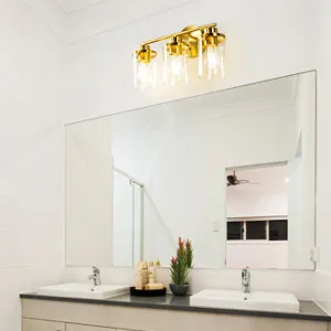 3 Light Gold Bathroom Vanity Light-HHVL04D