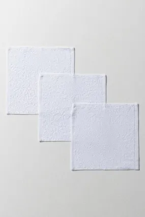 3 Pack Face Cloths White