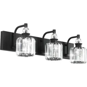 5-Light Crystal Vanity, Matte Black