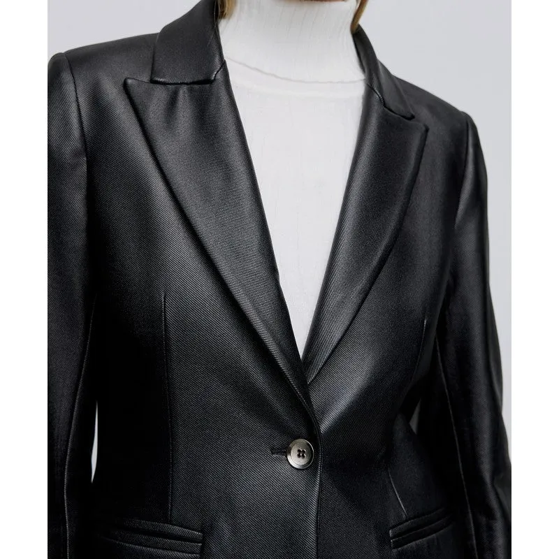 Access Fashion Black Textured Shimmery Blazer