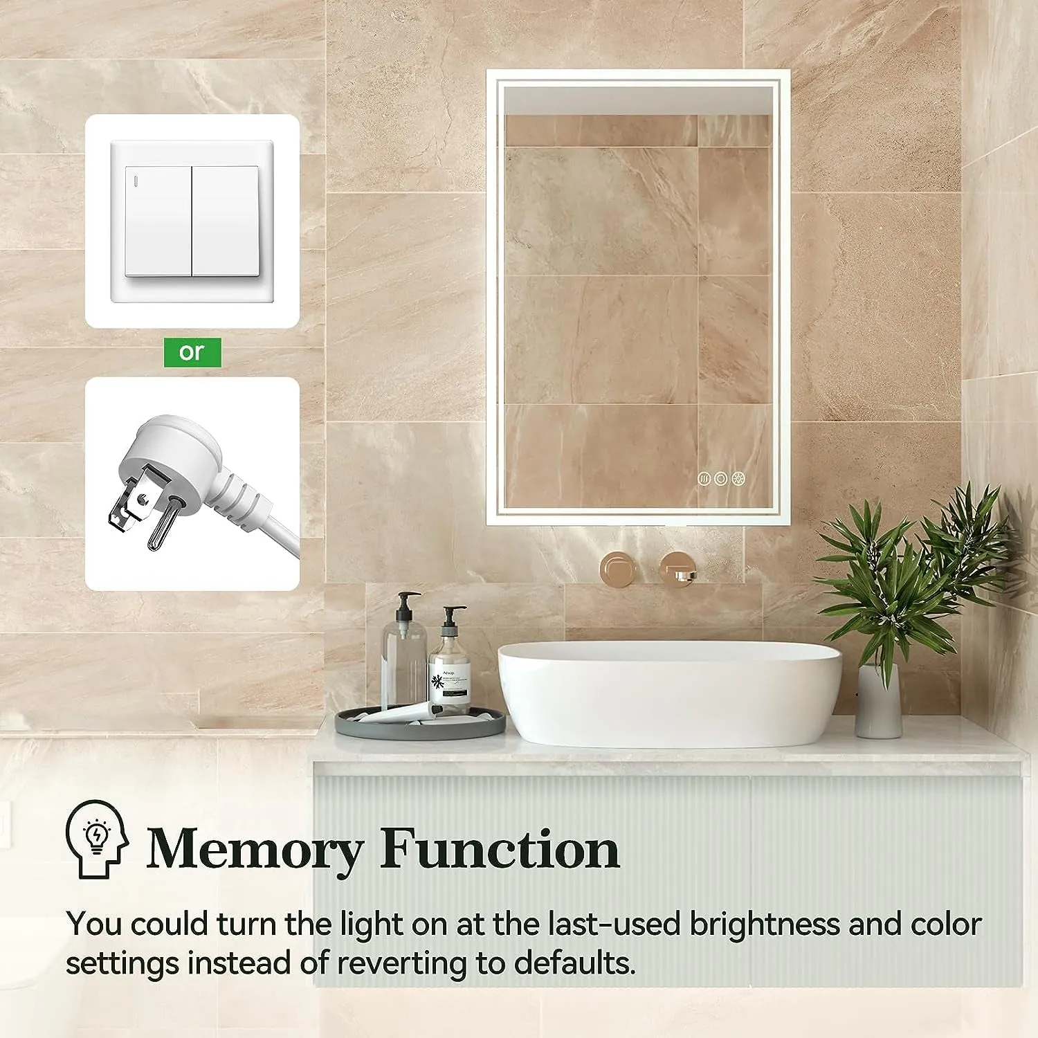 ANTEN 32 X 24 LED Bathroom Mirror