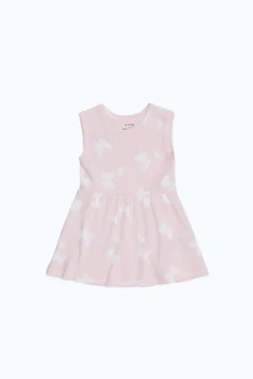 Baby Girls Pink Butterfly Printed Sleeveless Dress