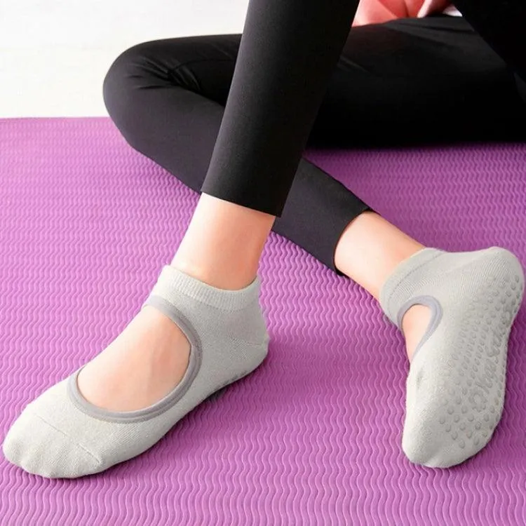 Backless Grip Yoga and Dance Socks for Indoor Fitness