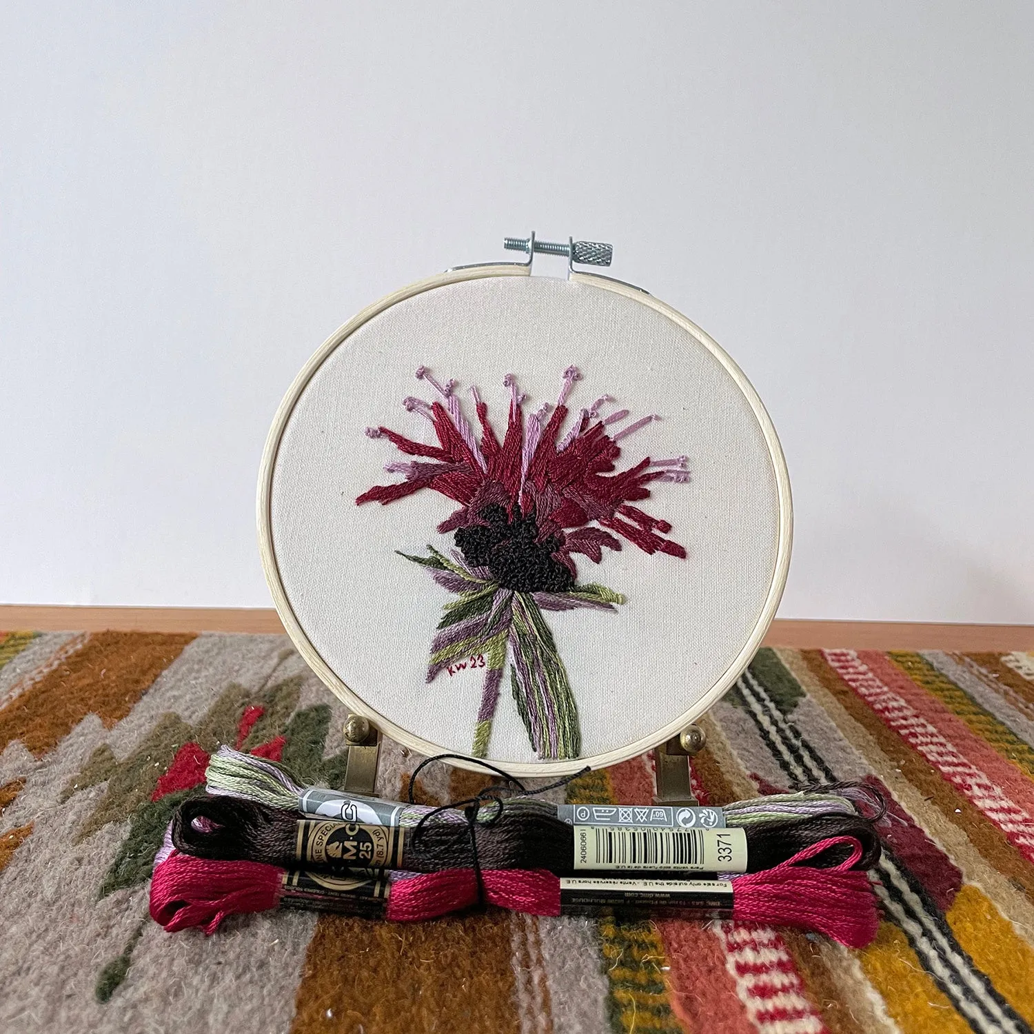 Bee Balm Bloom Embroidery Kit