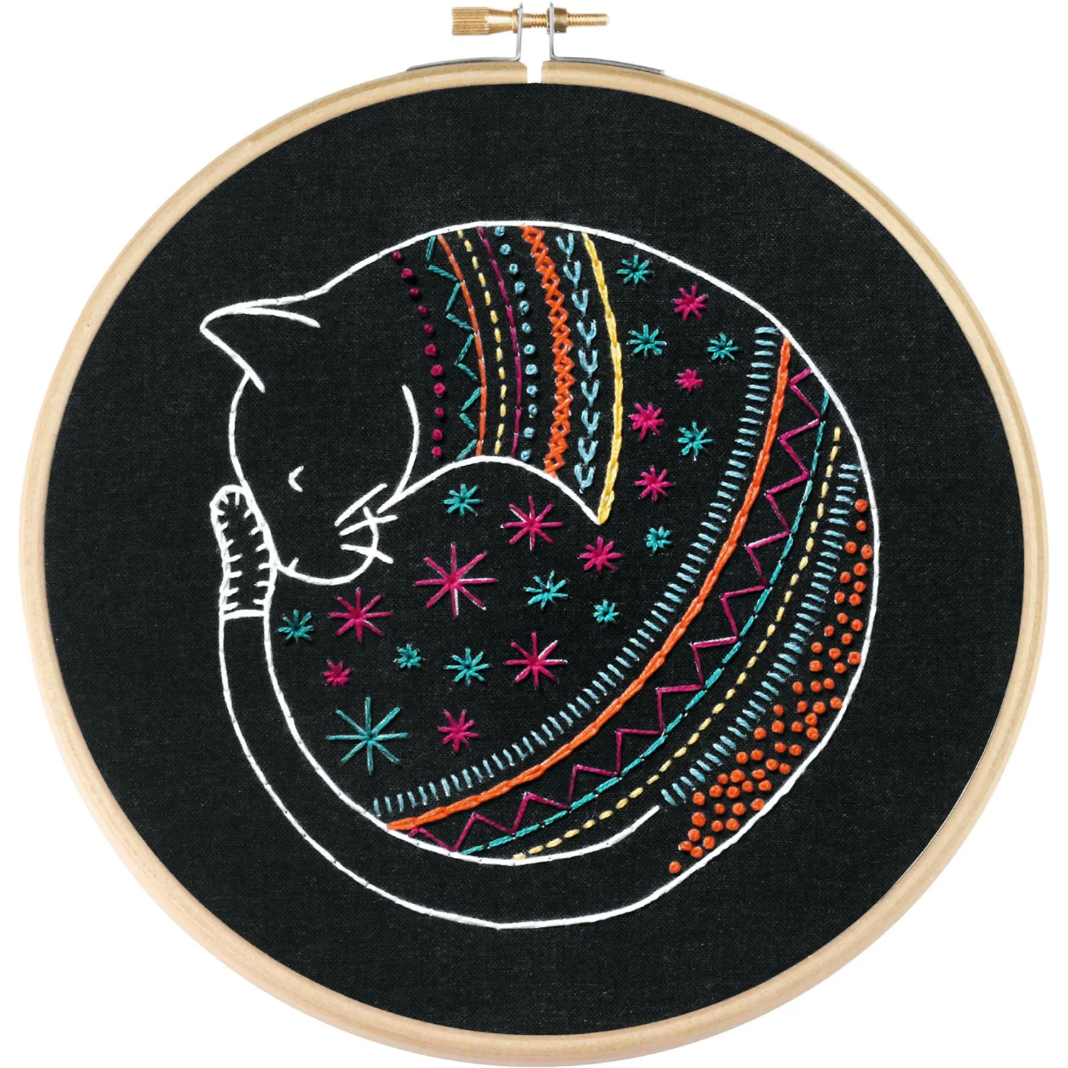 Black Cat Embroidery Kit