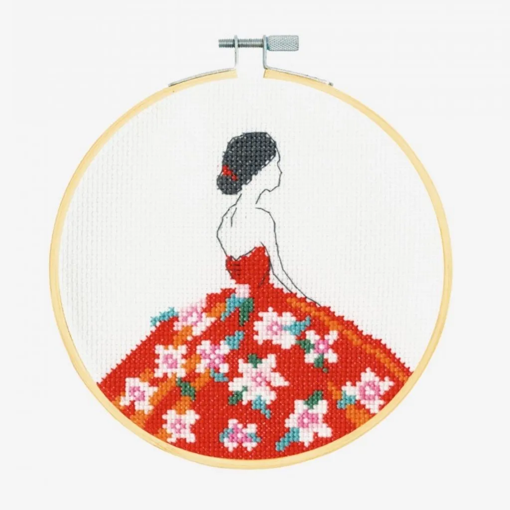 Carmen Floral Dress Cross-Stitch Kit