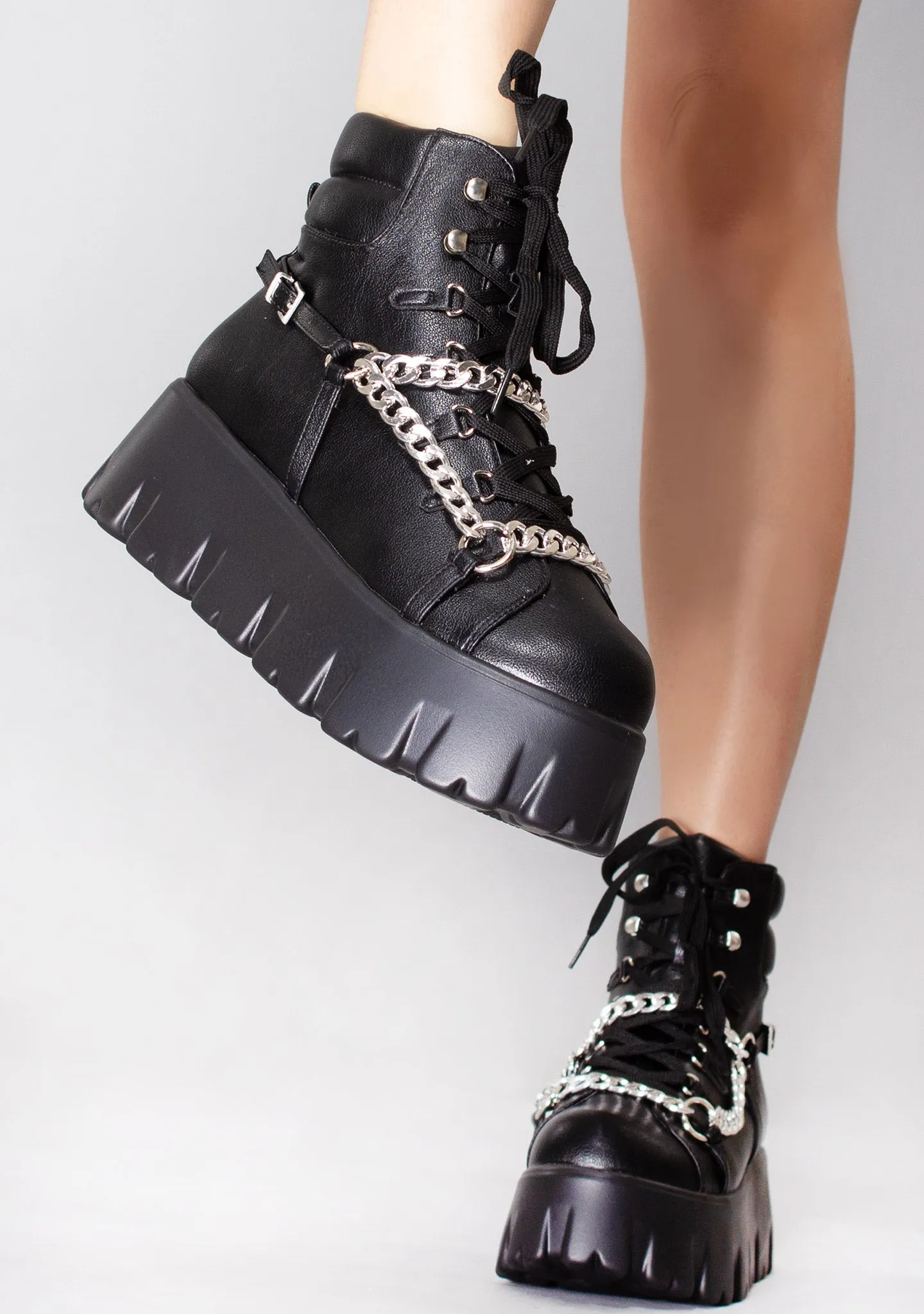 Chain Effect Platform Boots