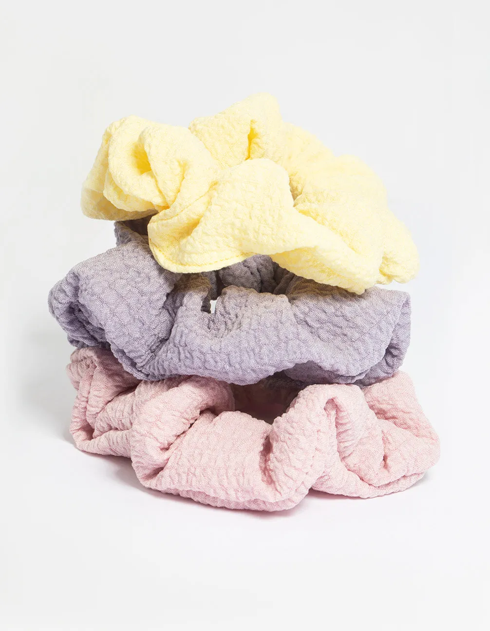 Colourful Textured Scrunchies