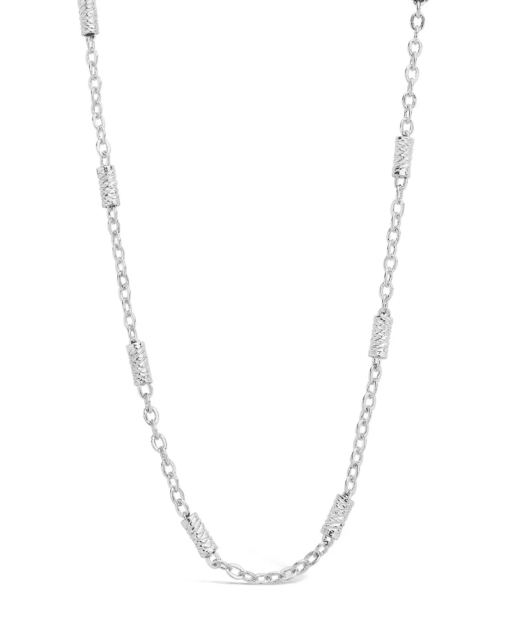 Delicate Textured Station Glasses Chain