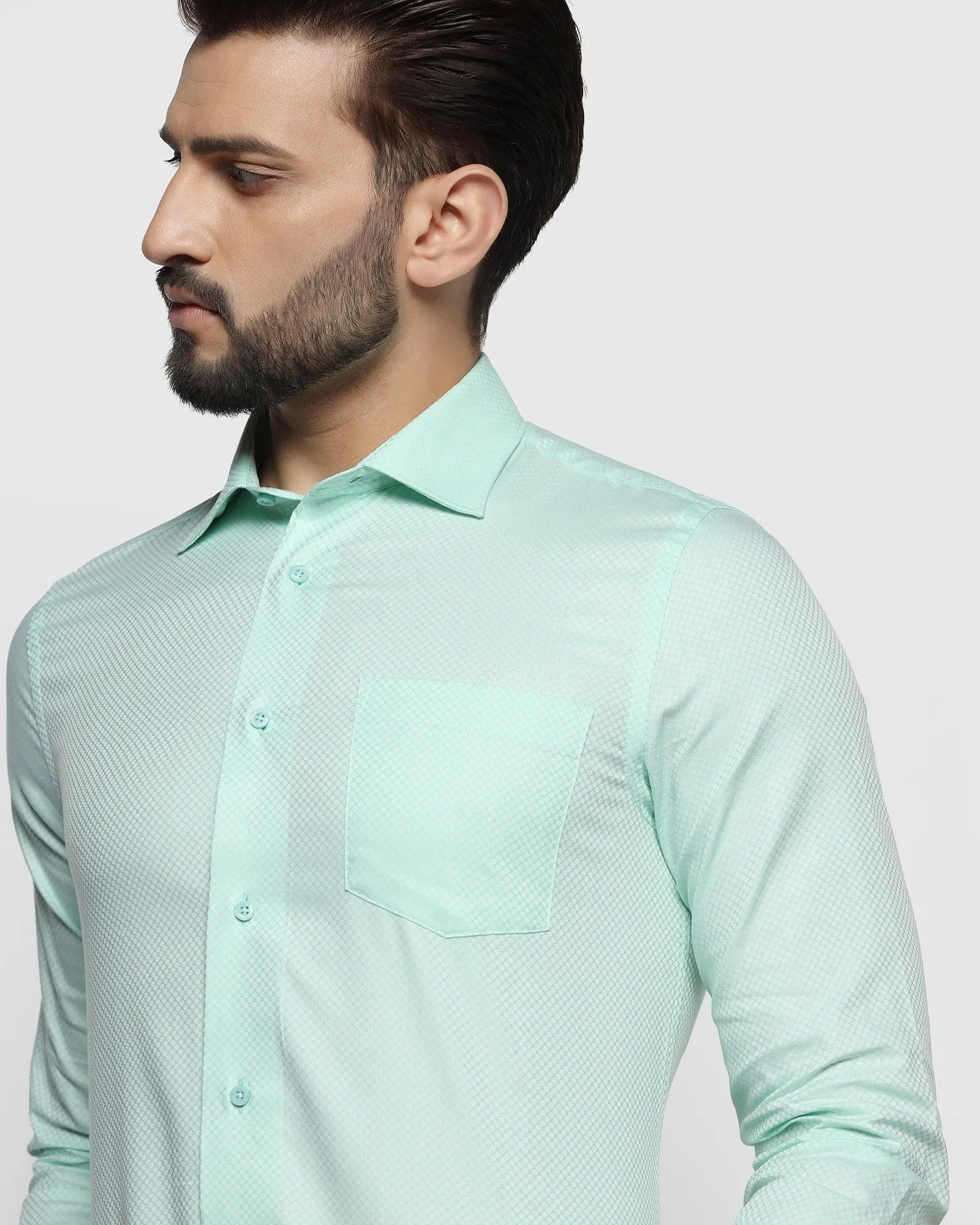 Formal Mint Textured Shirt - Series