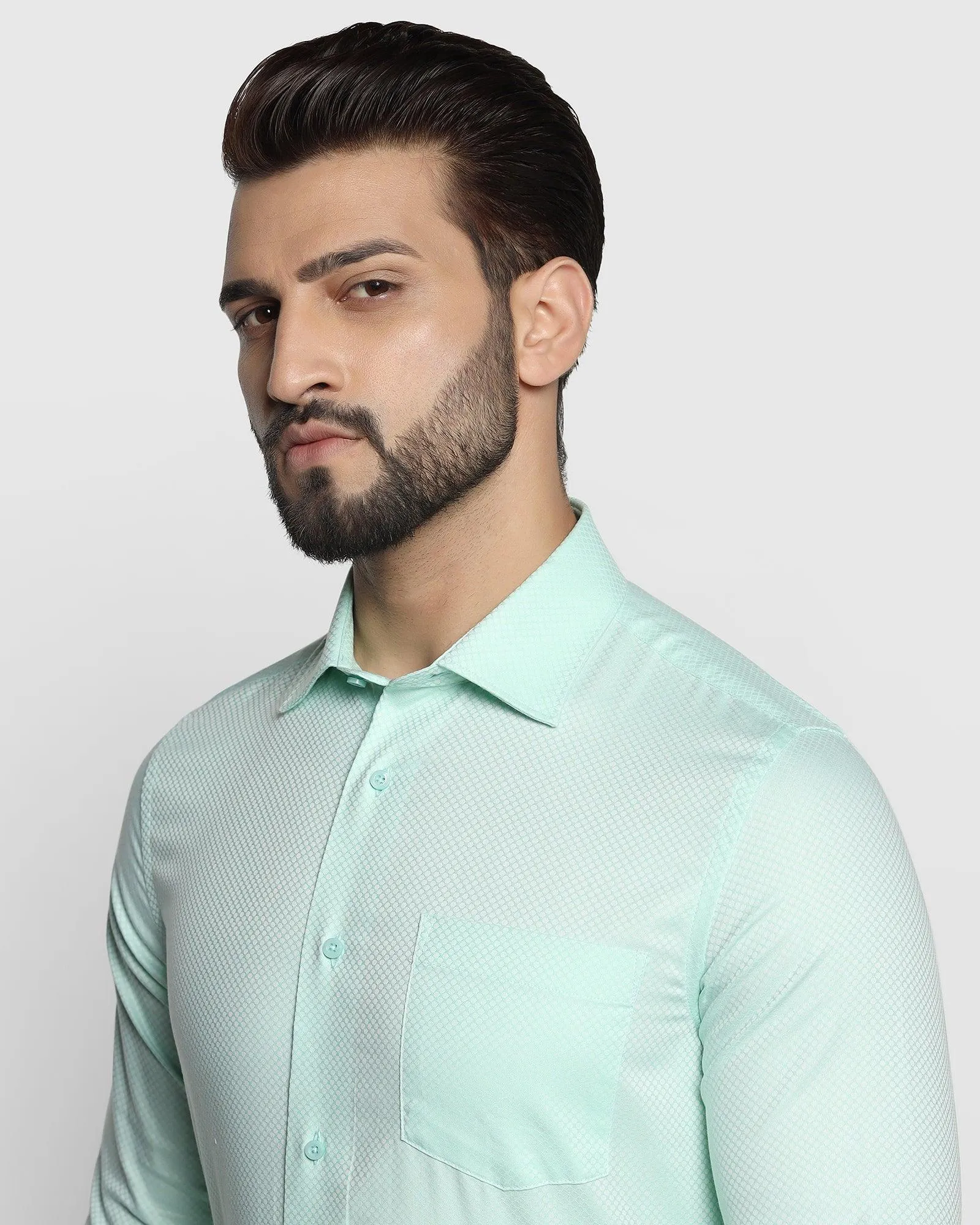 Formal Mint Textured Shirt - Series