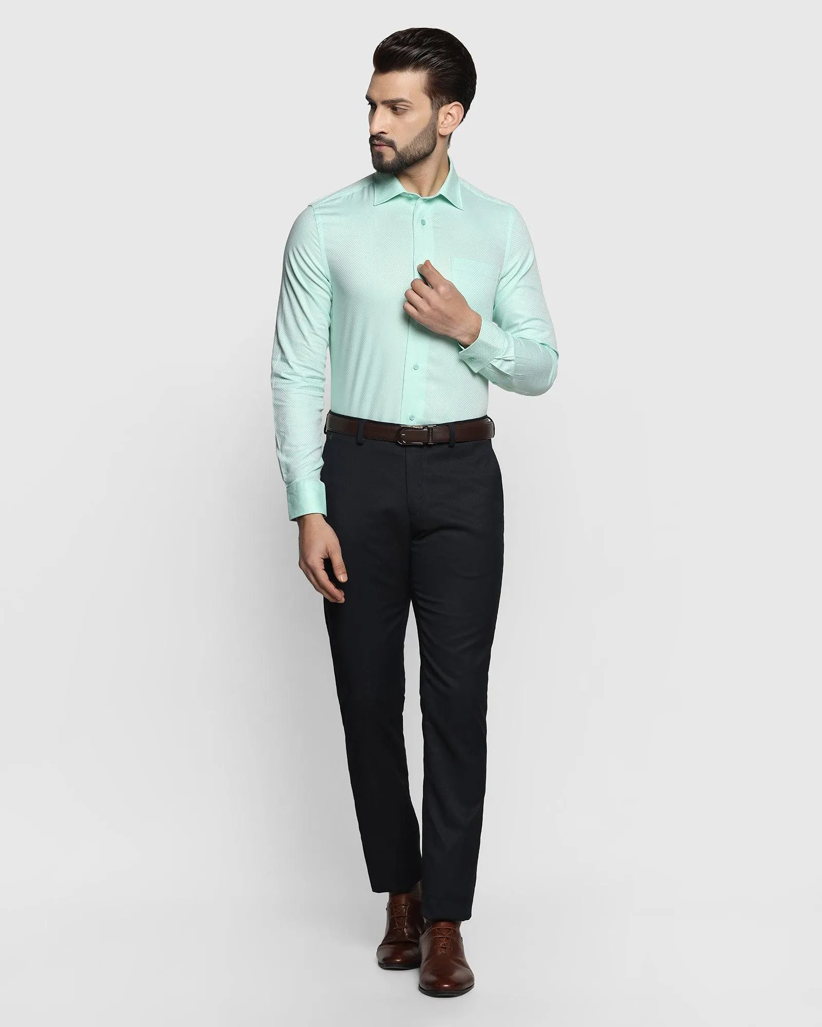 Formal Mint Textured Shirt - Series