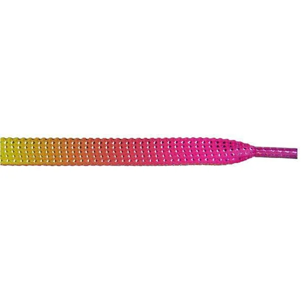 Glitter Flat 3/8 - Colorful Gradient (12 Pair Pack) Shoelaces