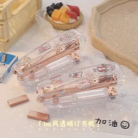 Gold Machinery Transparent Stapler