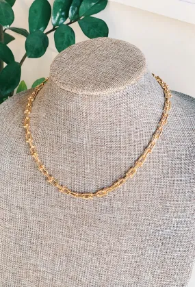 Gold Statement Link Necklace