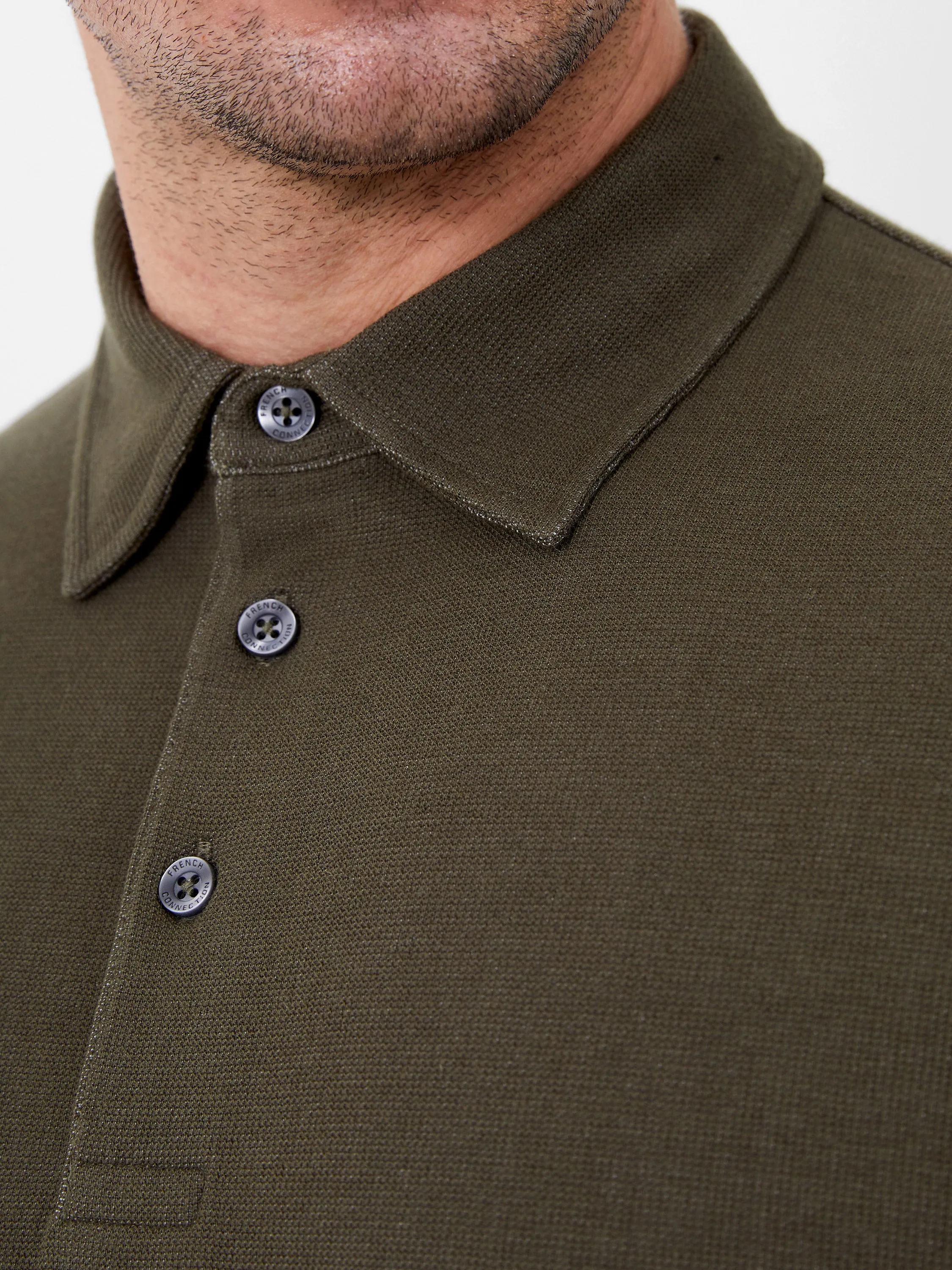 Grid Texture Polo Shirt