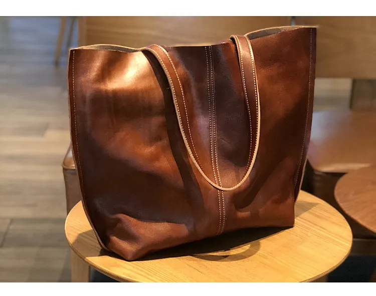 Large Capacity Retro Leather Shoulder Bag