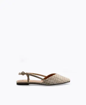 Lauren Slingback Flat Pumps - Taupe