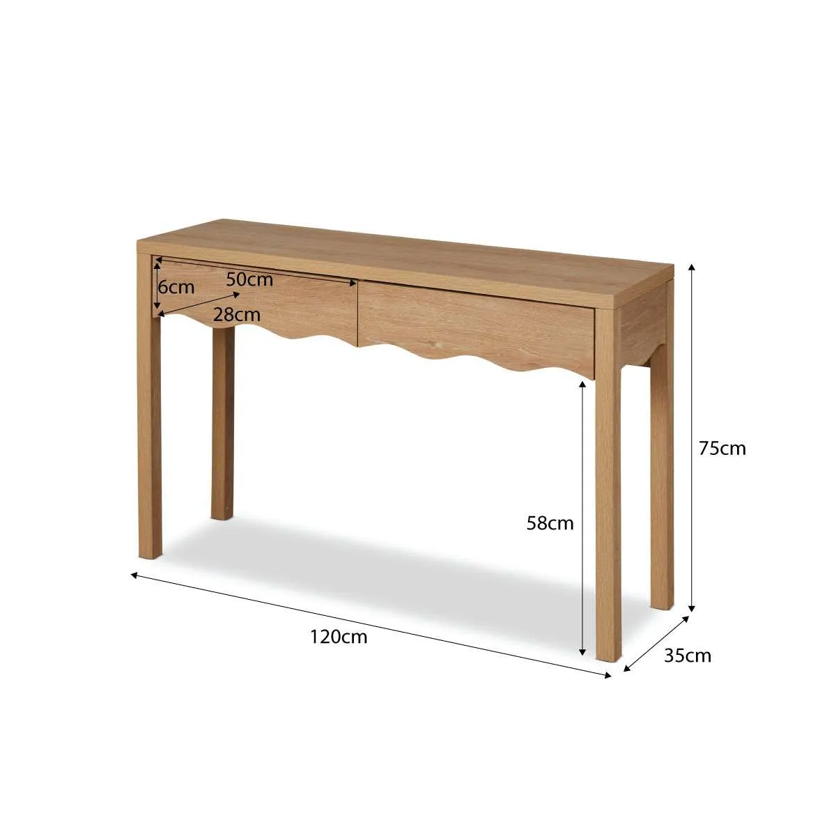 Malena Console Table - Natural