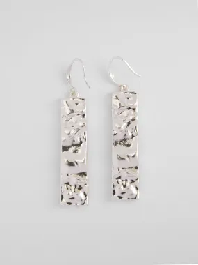 Molten Rectangular Drop Earrings