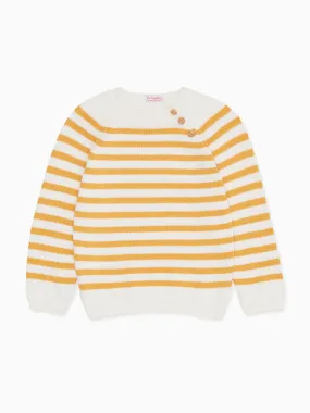 Mustard Stripe Campo Boy Cotton Jumper