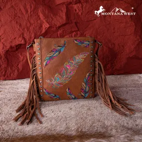 MW1242G-9360  Montana West Embroidered Collection Concealed Carry Crossbody