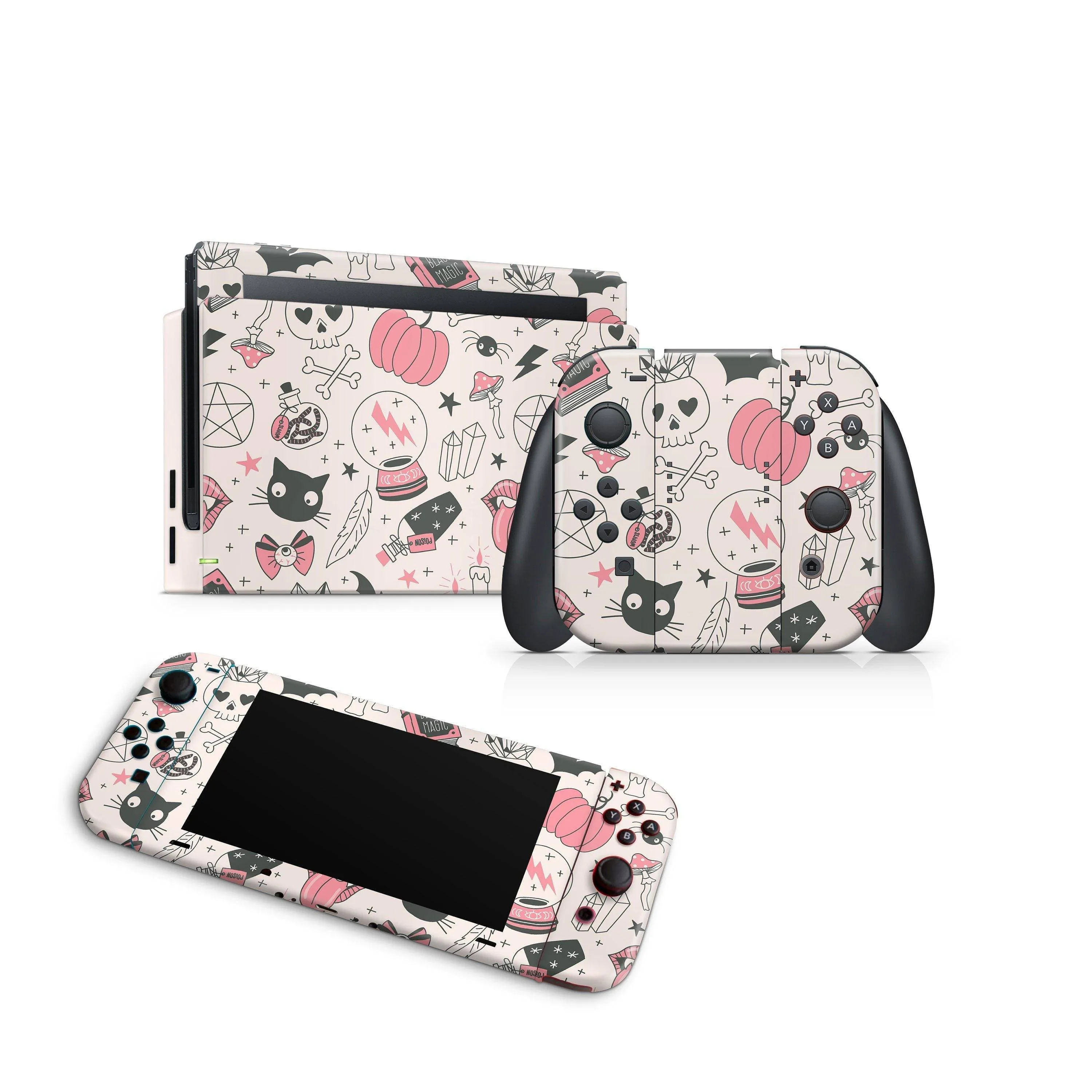 Nintendo Switch Skin Decals - Magical Pinky - Wrap Vinyl Sticker