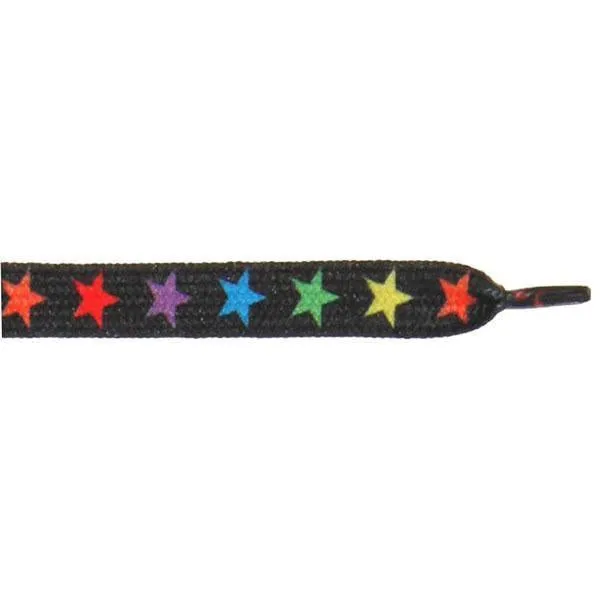 Printed Flat 3/8 - Colorful Stars (12 Pair Pack) Shoelaces