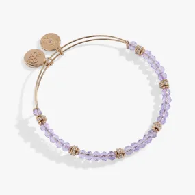 Purple Crystal Beaded Bangle