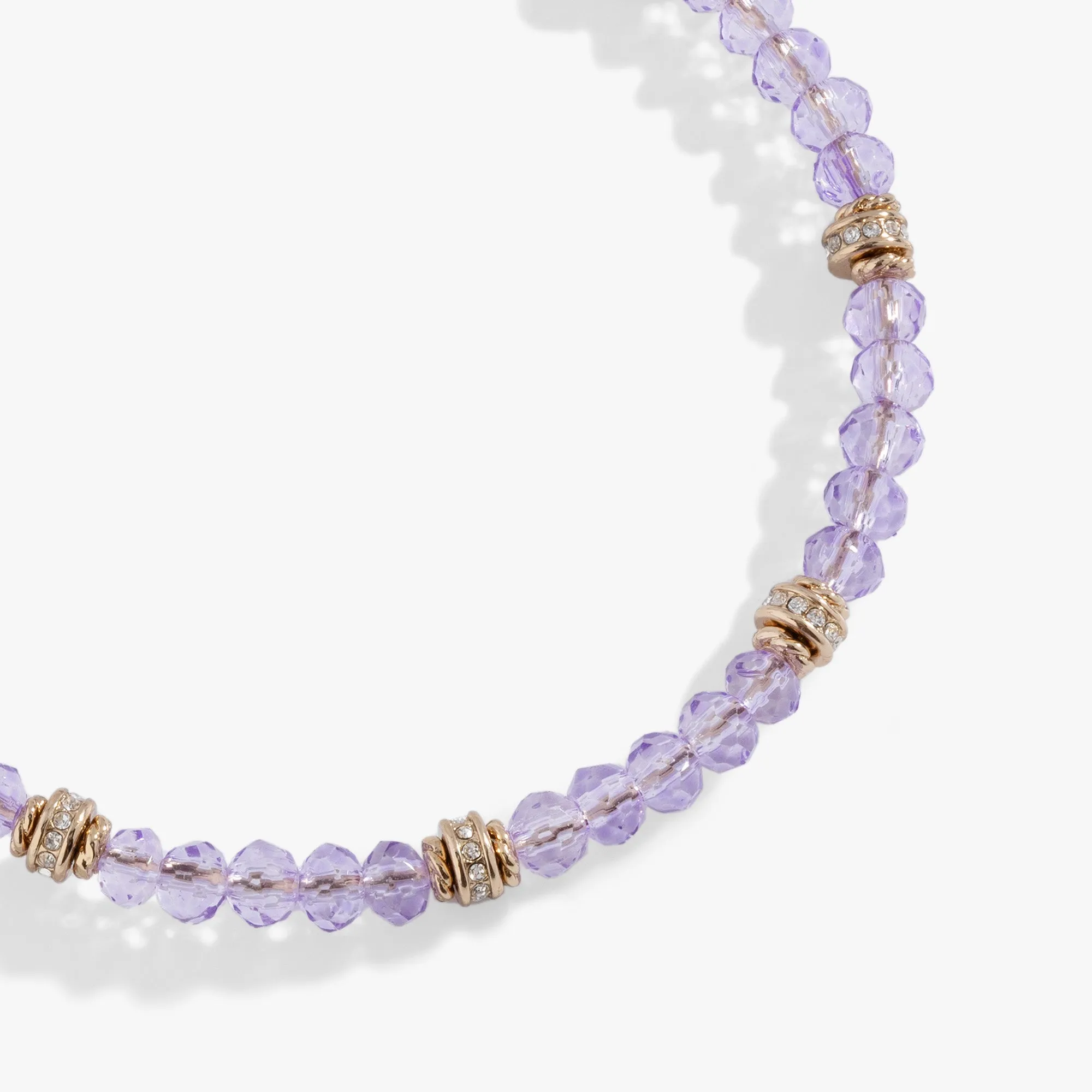 Purple Crystal Beaded Bangle