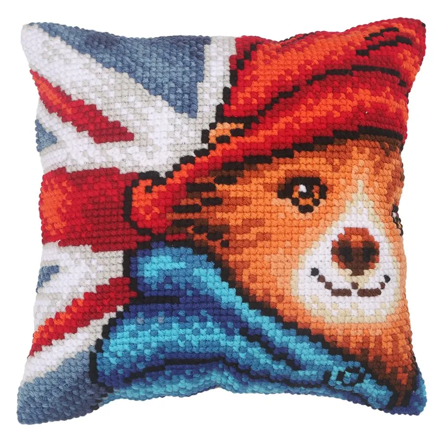 "Paddington" Cross Stitch Cushion 40x40cm