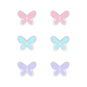 Raajsi by Yellow Chimes 925 Sterling Silver Stud Earrings for Girls & Kids Melbees Kids Collection Butterfly Design| Birthday Gift for Girls Kids | With Certificate of Authenticity & 6 Month Warranty