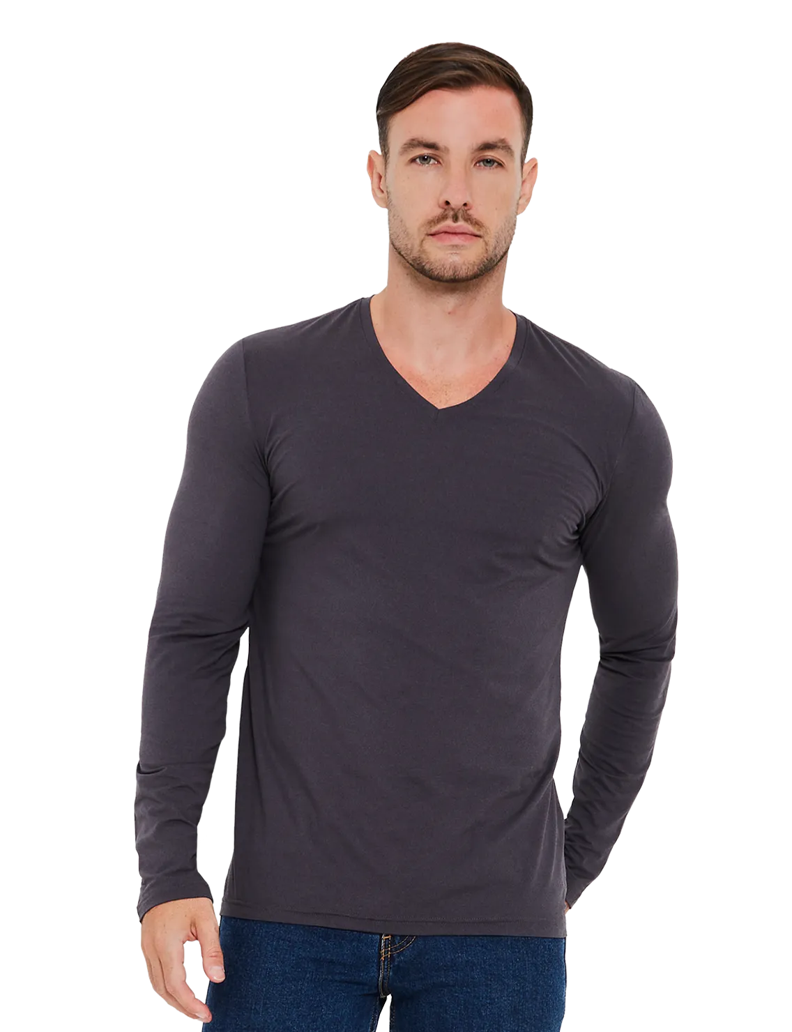 Re:Luxe Essential Long Sleeve V-Neck - Classic Fit