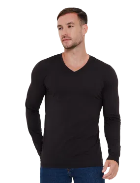 Re:Luxe Essential Long Sleeve V-Neck - Classic Fit