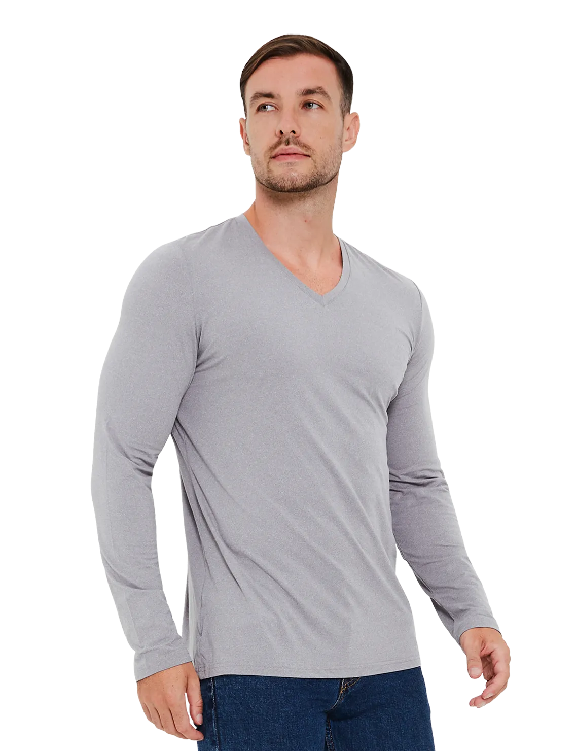 Re:Luxe Essential Long Sleeve V-Neck - Classic Fit