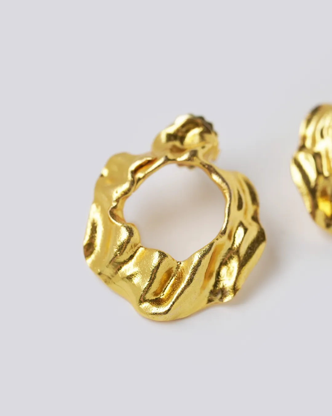 Salome Gold Stud Earrings