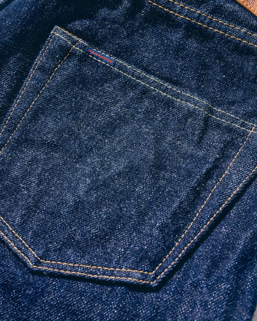 Samurai Jeans S520XX21oz Relaxed Tapered 21oz Cho-Kiwami Selvedge Jeans - Indigo Onewash