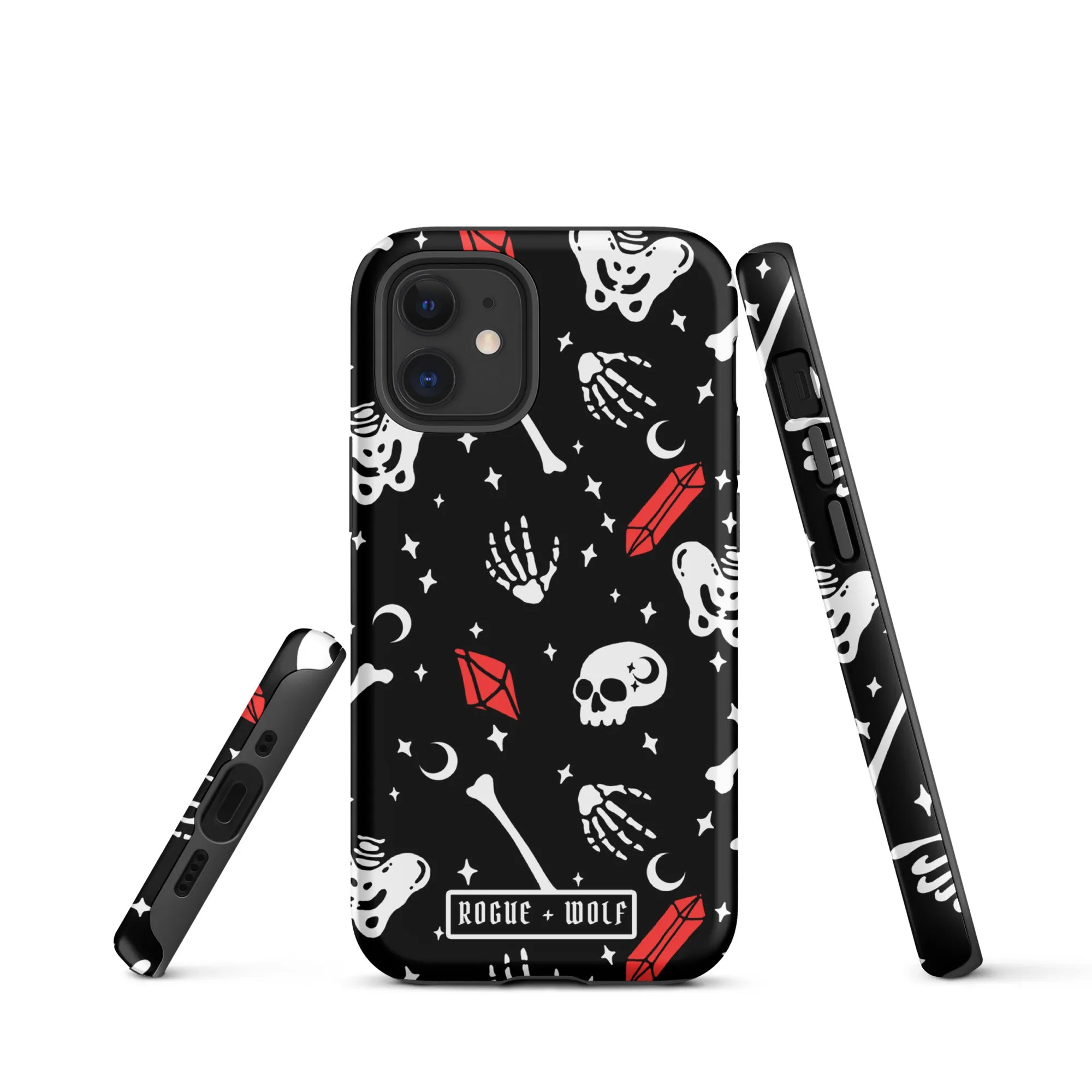 Skulls & Crystals Tough Phone Case for iPhone - Shockproof Anti-scratch Goth Witchy Accessories