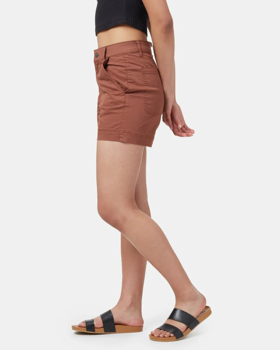 Twill High Waist Short