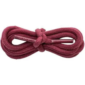 Waxed Cotton 3/16 Round Laces - Burgundy (2 Pair Pack) Shoelaces