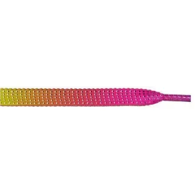 Wholesale Glitter Flat 3/8 - Colorful Gradient (12 Pair Pack) Shoelaces