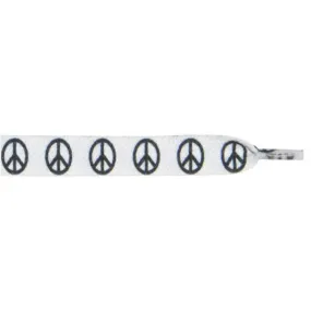 Wholesale Printed Flat 3/8 - Peace Sign (12 Pair Pack) Shoelaces