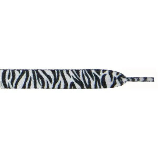 Wholesale Printed Flat 9/16 - Zebra (12 Pair Pack) Shoelaces